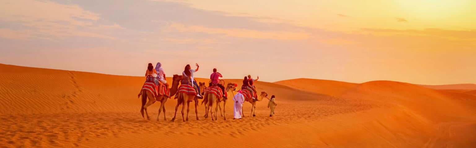 camel riding eco friendly Dubai desert safari