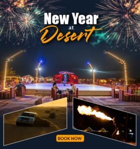 new year party at desert camp Dubai